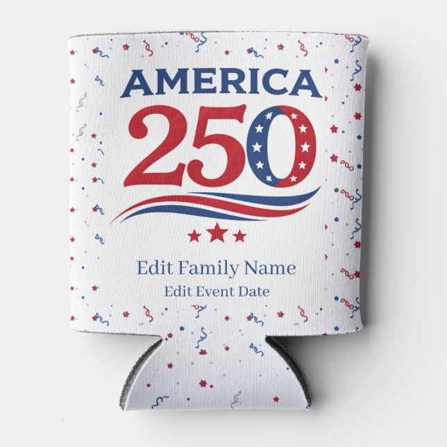 Porta-lata America 250: Personalized Family Reunion Party  (Frente)