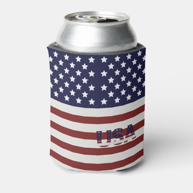 Porta-lata American Flag American USA Pattern (Can Back)