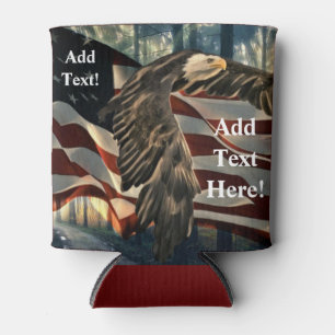 Porta-lata American Flag Bald Eagle