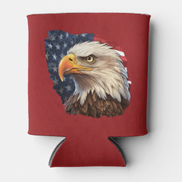 Porta-lata American Flag Bald Eagle
