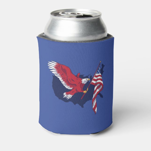Porta-lata American Flag Eagle (Can Back)