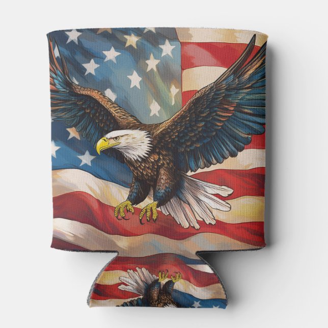 Porta-lata American Flag with Bald Eagle (Traseira)