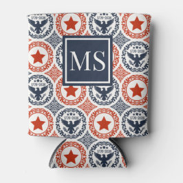 Porta-lata Americana Heritage Eagle Damask Monogram