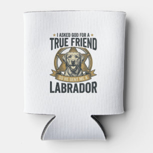 Porta-lata Amigo Verdadeiro Labrador Design Vintage Amante de