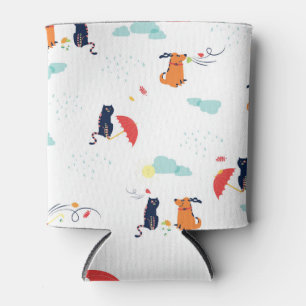 Porta-lata Amigos do dia chuvoso: Cachorro Gato Vintage