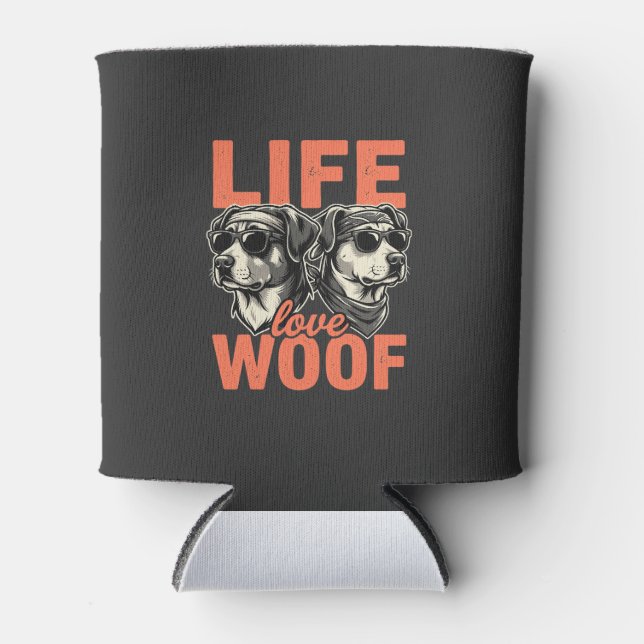 Porta-lata Amor à Vida Amante de Cachorro (Frente)