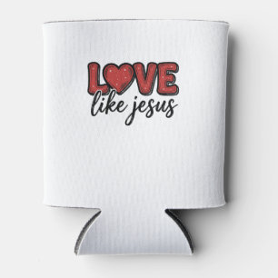 Porta-lata Amor Como Jesus Camisa Vintage Cristã Design_1