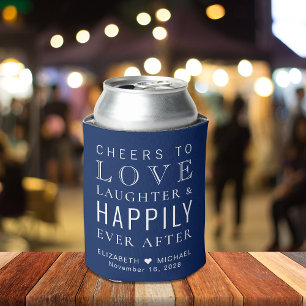 Porta-lata Amor De Casamento Rindo Feliz Para Sempre Após Mar