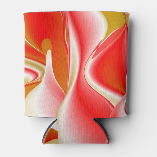 Porta-lata Amor e Abstrato 3D Rainbowart Dourado (Frente)