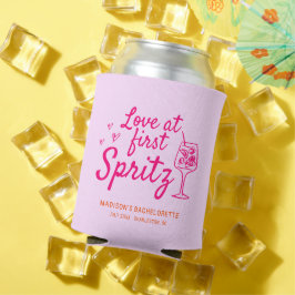 Porta-lata Amor No Primeiro Spritz Pink Orange Bachelorette