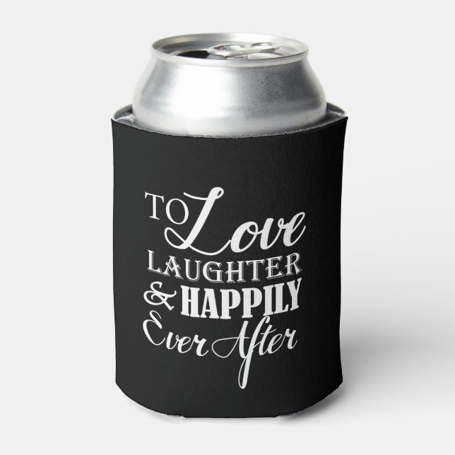 Porta-lata Amor Rir Feliz Após Casamento (Can Front)
