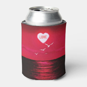 Porta-lata Amor Sunset - Romântico - Vermelho Negro - Person