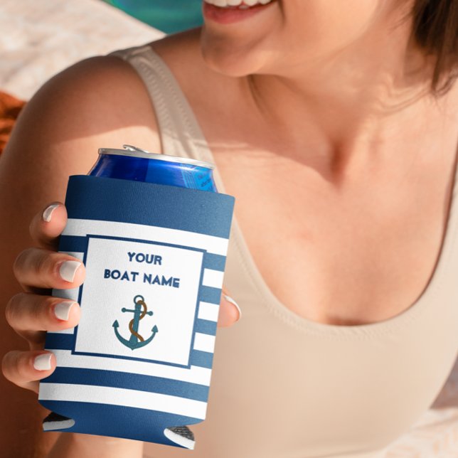 Porta-lata Anchor Lake Náutica Seu Nome De Barco (Criador carregado)
