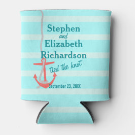 Porta-lata Anchor personalizado da praia do amor