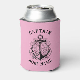Porta-lata Ancoragem personalizada do nome do barco do capitã