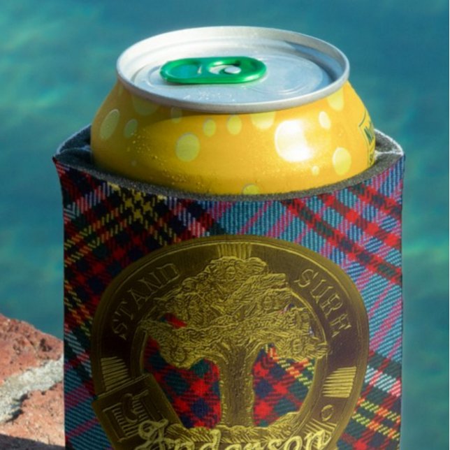 Porta-lata Anderson Clan Can Cooler (Clan Anderson Tartan and Motif Can Cooler (in situ)
)