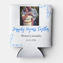 Porta-lata anima o nome da foto azul de folha de 50 anos