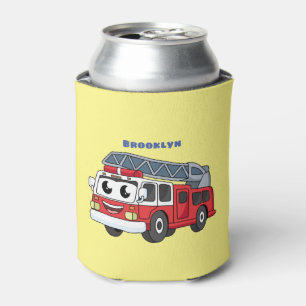 Porta-lata Animação de bombeiros felizes
