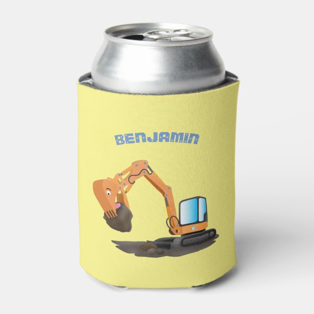 Porta-lata Animador de escavação laranja-branca (Can Front)