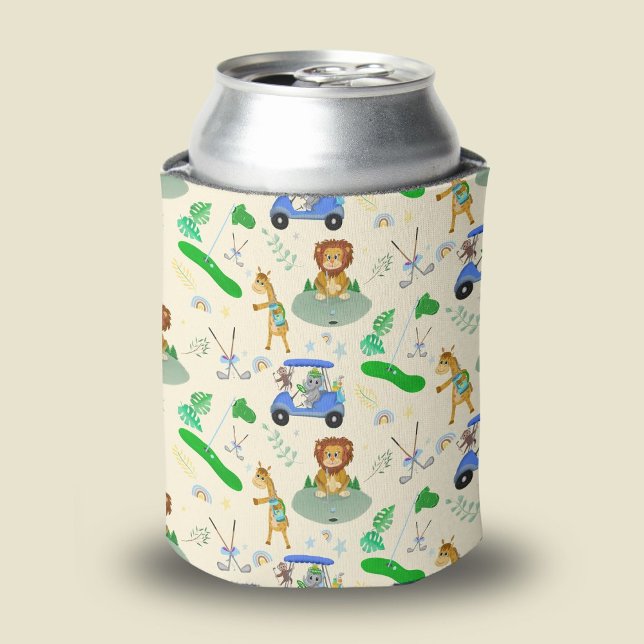 Porta-lata Animais Bebês na Selva de Golfe Personalizado  (Criador carregado)