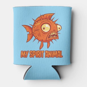 Porta-lata Animal Espiritual Peixe Balão Ansioso e Excêntrico