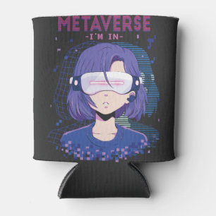 Porta-lata Anime menina óculos de realidade virtual Can Coole