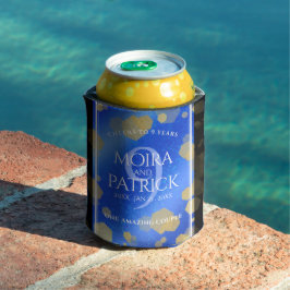 Porta-lata Aniversário Casado do Elegante Nove Lapis Lazuli