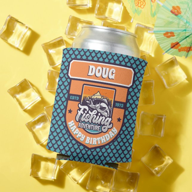 Porta-lata Aniversário da Aventura de Pesca (Verão in situ)
