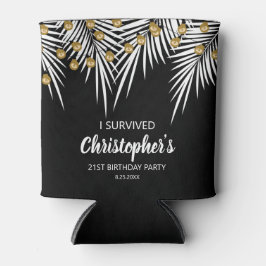 Porta-lata Aniversário das Palmas Negras e Douradas