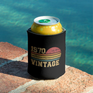 Porta-lata Aniversário de 1970 Pôr do Sol Vintage Retro