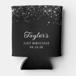 Porta-lata Aniversário de 21 anos de preto brilhante