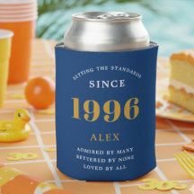 Aniversário de 30 anos Nome 1996 Azul Dourado Eleg