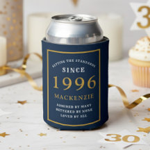 Aniversário de 30 anos Personalizado 1996 Azul Dou