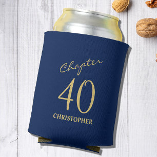 Porta-lata aniversário de 40 anos Capítulo 40 Azul Dourado