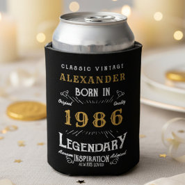 Porta-lata Aniversário de 40 anos Personalizado 1986 Vintage 