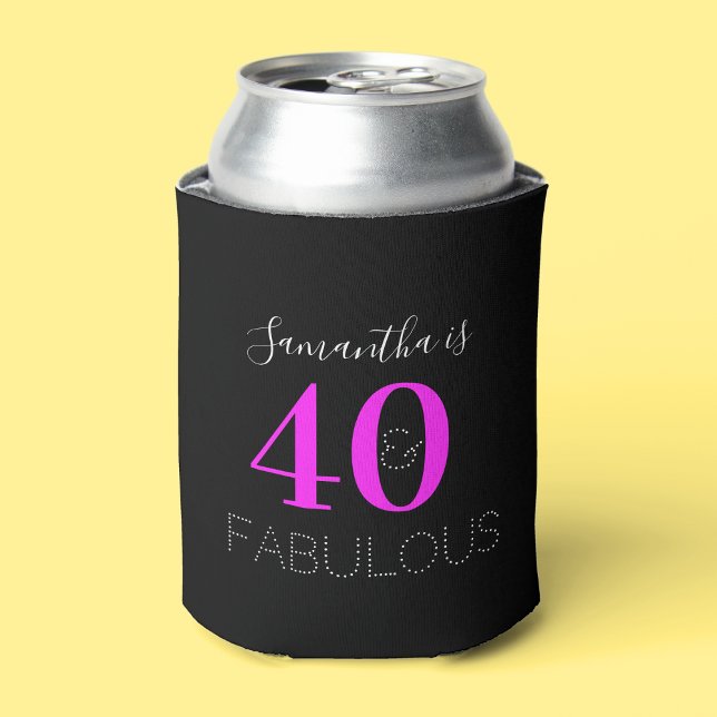 Porta-lata Aniversário de 40 anos personalizado 40 fabuloso,  (Criador carregado)