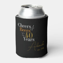 aniversário de 40 anos Saúde e Cervejas Personaliz