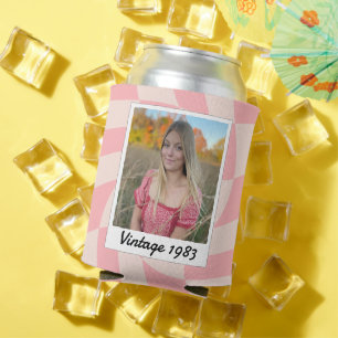 Porta-lata aniversário de 40 anos Vintage 1983 Bandeja listra