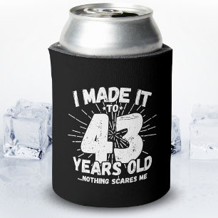 Porta-lata Aniversário de 43 anos - Engraçado 43º anivers