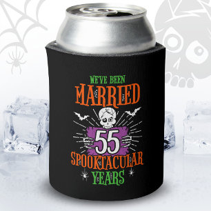Porta-lata Aniversário de 55 anos de casamento Halloween Spoo