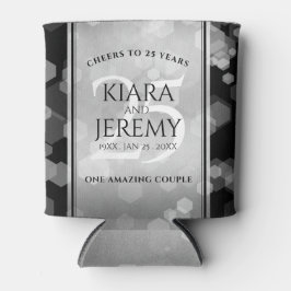 Porta-lata Aniversário de Casamento do 25 Silver Elegante
