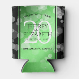 Porta-lata Aniversário de Casamento Elegante 20 Emerald