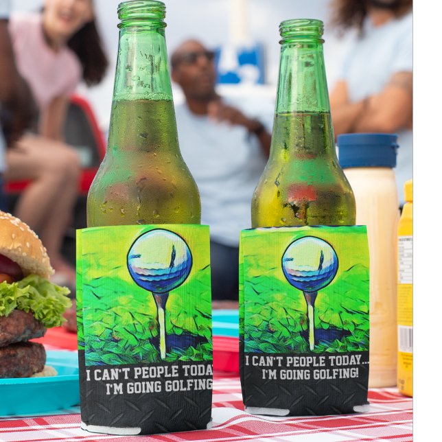 Porta-lata Aniversário de Golfe Personalizado Masculino Favor (Criador carregado)