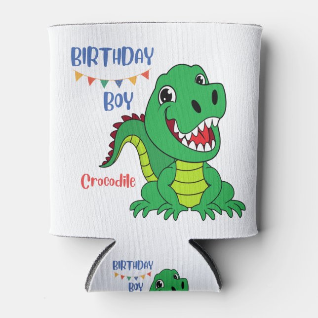 Porta-lata Aniversário do Crocodilo, Aniversário do Toddler (Frente)