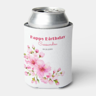 Porta-lata Aniversário Floral Rustic Pink Cherry Blossom Saku