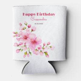 Porta-lata Aniversário Floral Rustic Pink Cherry Blossom Saku