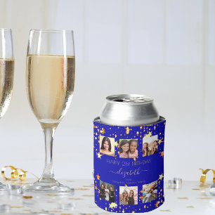 Porta-lata Aniversário personalizado colagem fotográfica co