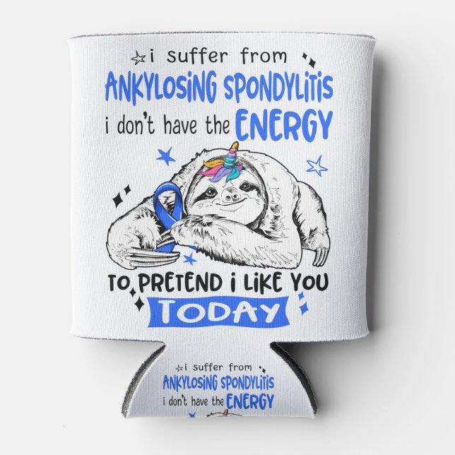 Porta-lata Ankylosing Spondylitis Awareness Month Ribbon Gift (Frente)