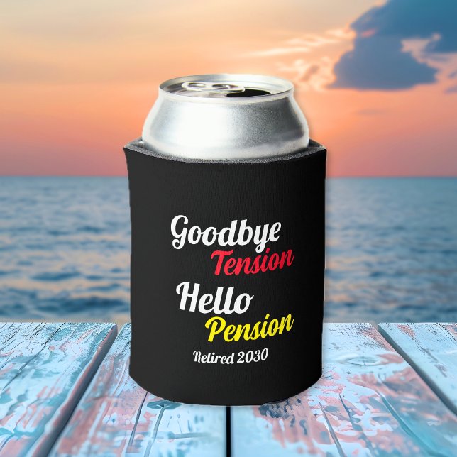 Porta-lata Ano Aposentado Adeus Tensão Alô, Gerente de Pensõe (Retired Year Goodbye Tension Hello Pension Gen X Can Cooler)