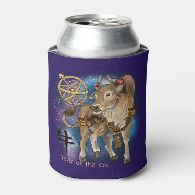 Porta-lata Ano do Ox Chinês Zodiac (Can Front)